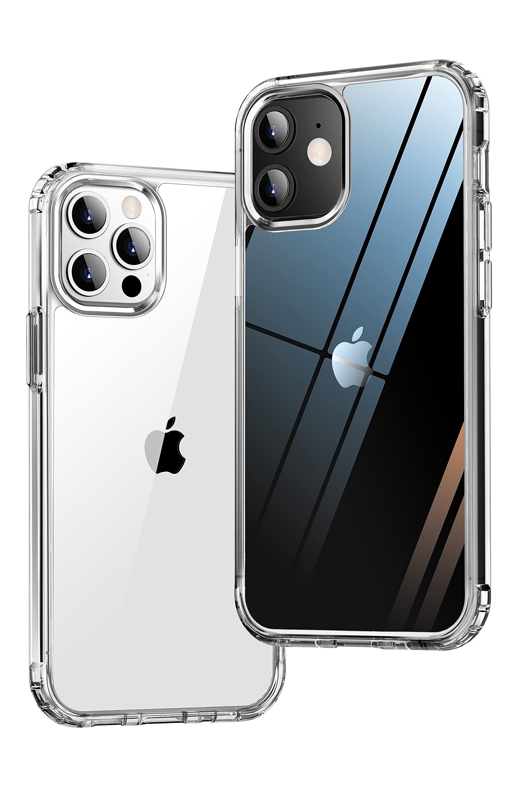 Ones Slim Transparent Hard Cover for iPhone 12/12 Pro Shockproof Airbags'Raised 