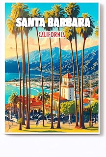 Handmade Fridge Magnet California Souvenir Gift Size 2X3 (Santa Barbara 2)
