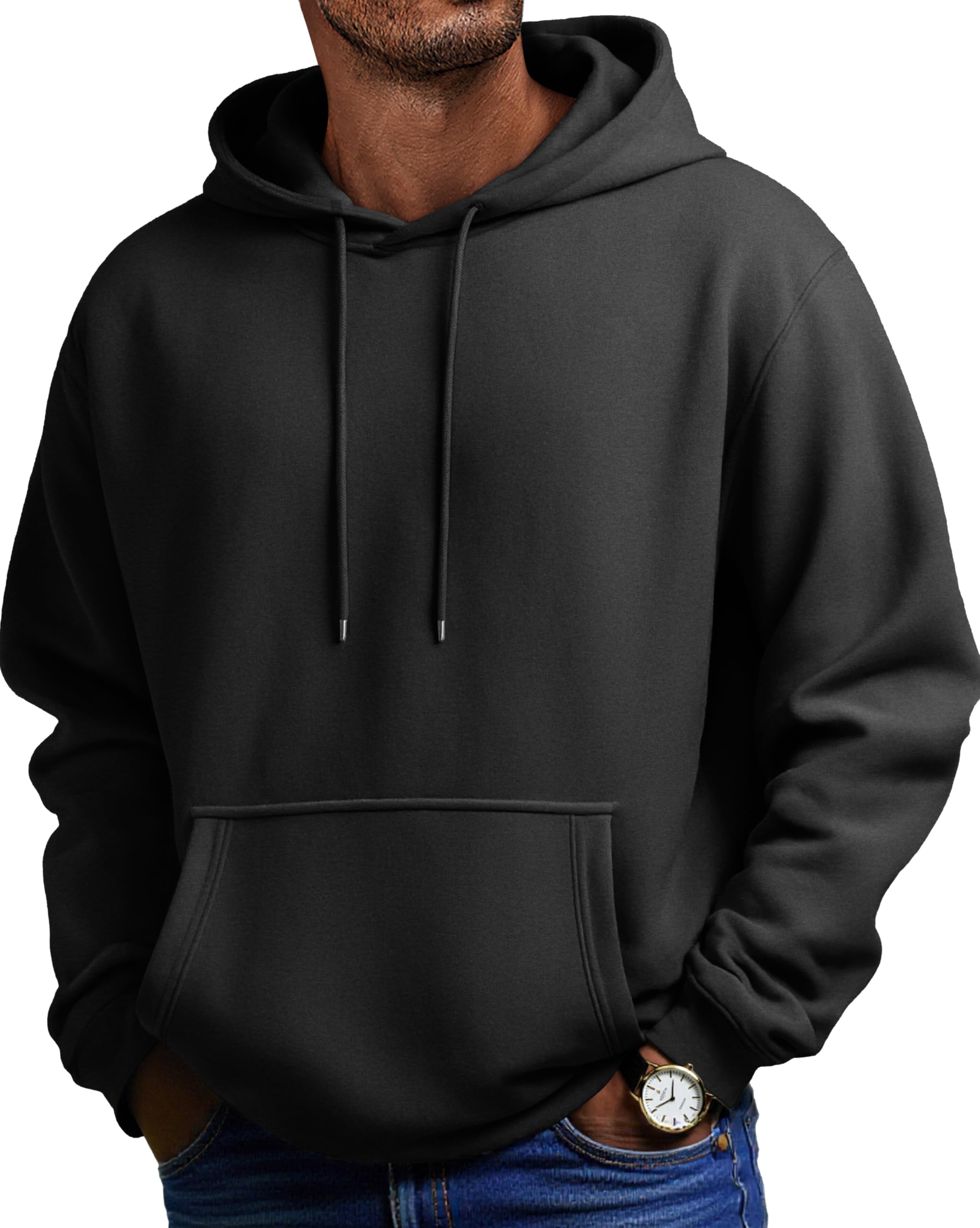 COOFANDY Sweatshirts Men Hooded Sweatshirt Plush