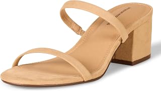 Amazon Essentials Women's Block Heel Sandals Heeled Slide