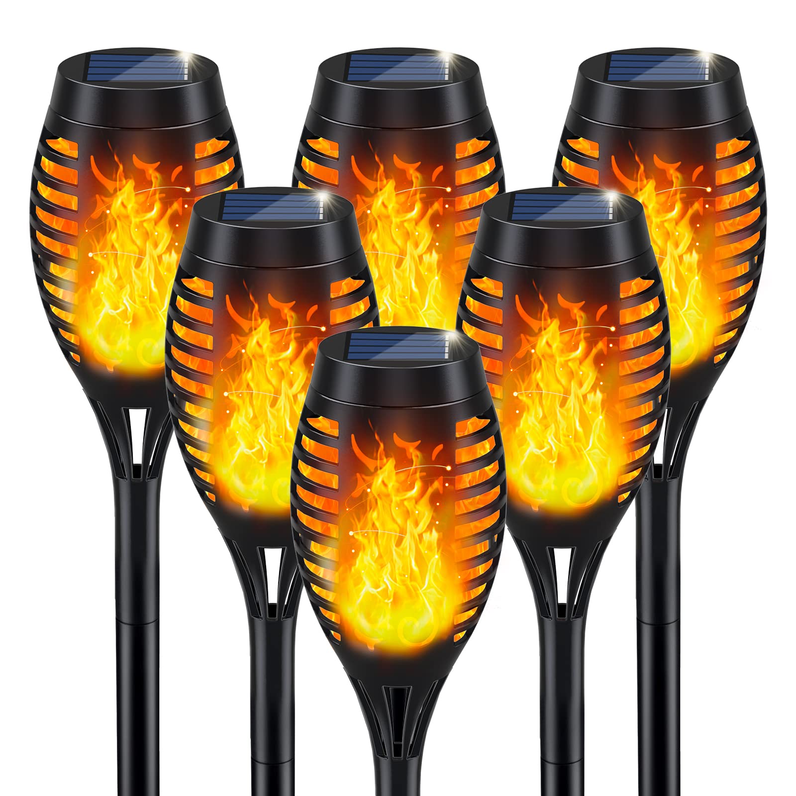 IkeeRuic Solar Torch Light with Flickering Flame for Halloween Decorations | Sol
