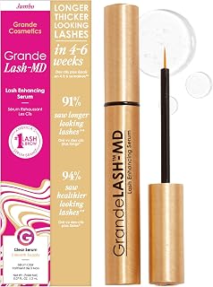 Grande Cosmetics GrandeLASH-MD Lash Enhancing Serum - Peptide & Vitamin Infused Formula for Longer, Thicker, Fuller Looking Lashes - Ophthalmologist Tested, Cruelty-Free, 6 Week Supply (1mL)