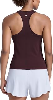 CRZ YOGA Seamless Racerback Tank Waist Length | Training, Chafe-Free, Slim Fit, Crewneck, Mesh Vents, Workout, Sleeveless Tops for Women