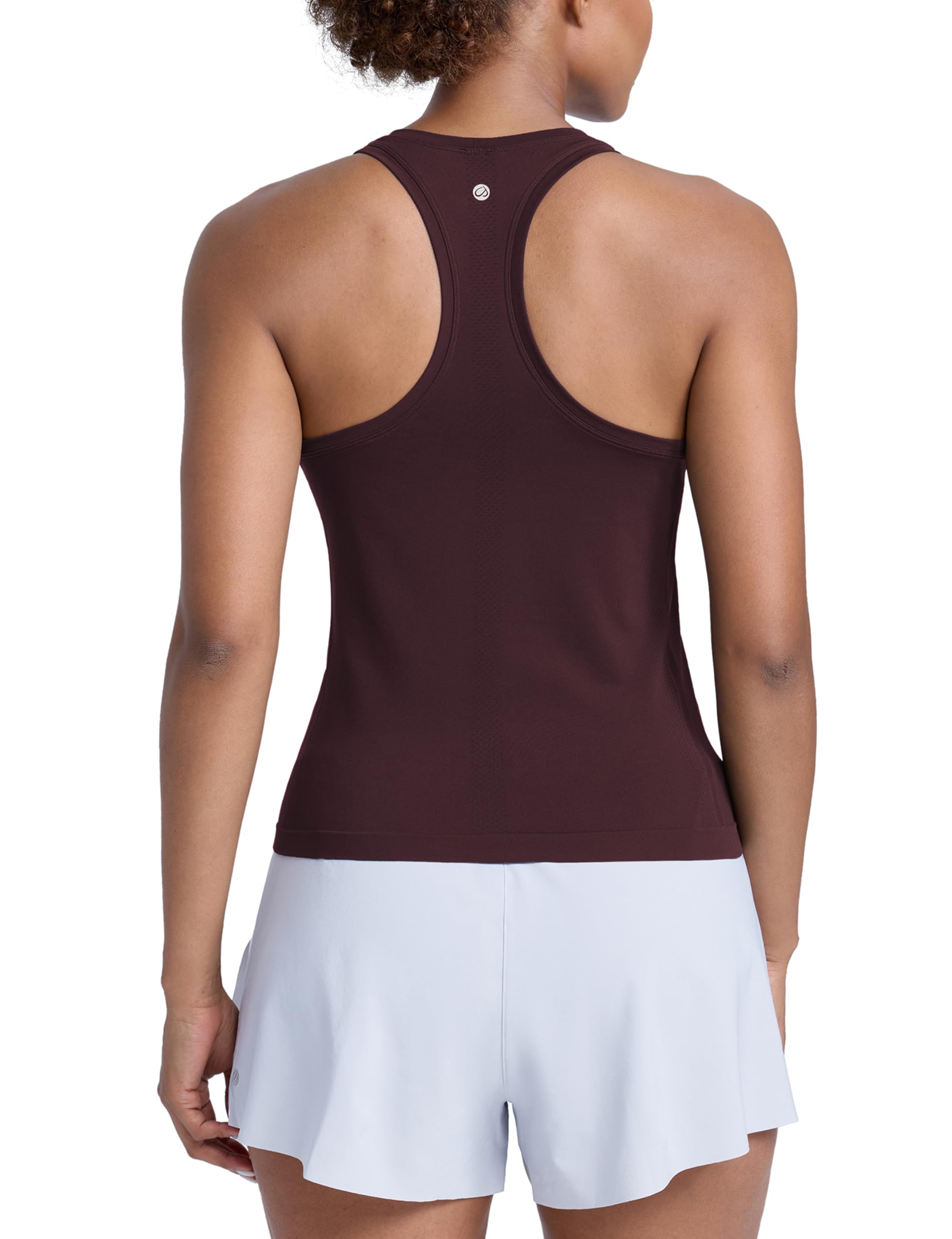 CRZ YOGA Seamless Racerback Tank Waist Length | Training, Chafe-Free, Slim Fit, 