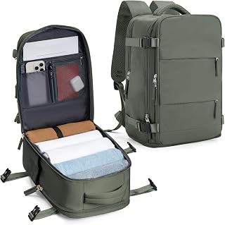 SZLX Backpack Travel Cabin Airplane 40x30x20 Women Ryanair Carry-on Luggage 40x30x20 Vueling Wizzair Backpack Travel Bags Easyjet for Laptop 14 Inch Man with Compartment Shoes
