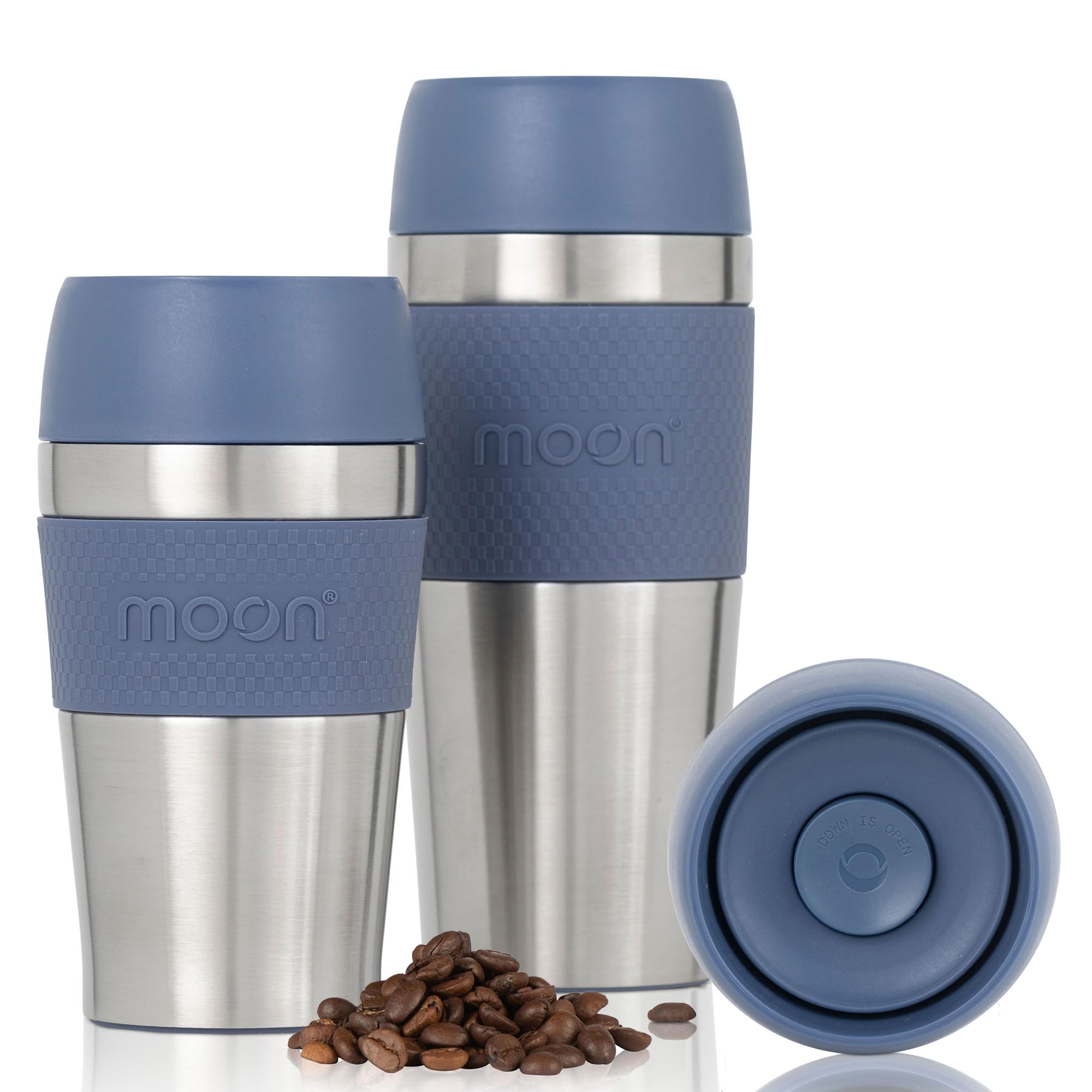 Moon 360° Travel Mugs - Leakproof Reusable Coffee Cup for Hot Drinks - Insulated