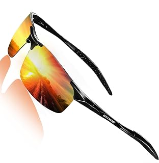 ROCKNIGHT Driving Polarized Sunglasses for Men Golf Outdoor Use Al-Mg Frame