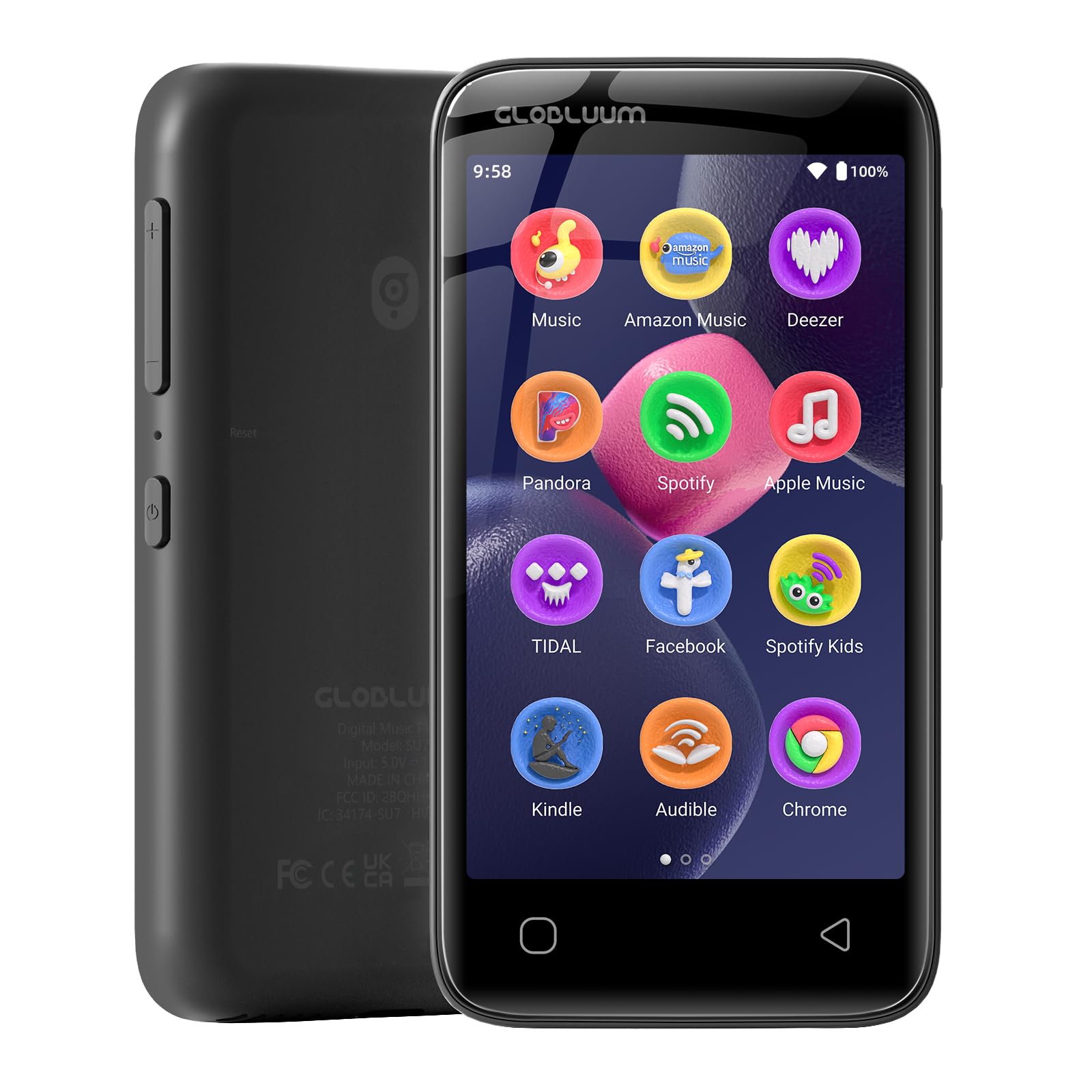 96GB MP3 Player with Bluetooth 5.0 and WiFi, Music Player with Spotify, Audible,