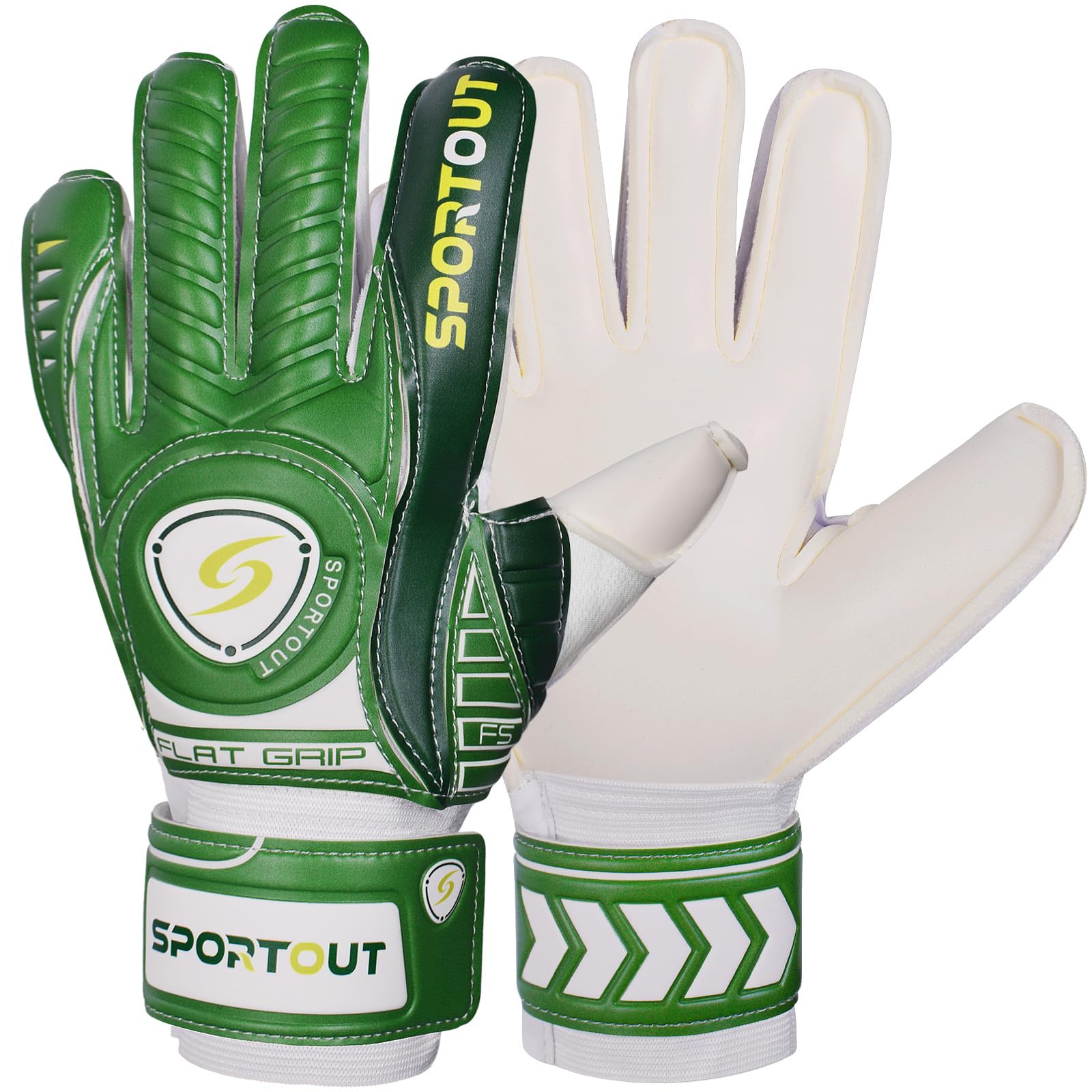 SPORTOUT Goalkeeper Gloves with Fingersave, Breathable Soccer Goalie Gloves, 4mm