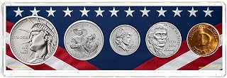 2026 D Birth Year Coin Set in American Flag Holder - Denver Mint (D) - Dual Dated Coins - Semiquincentennial Coin Collection SemiQ Uncirculated