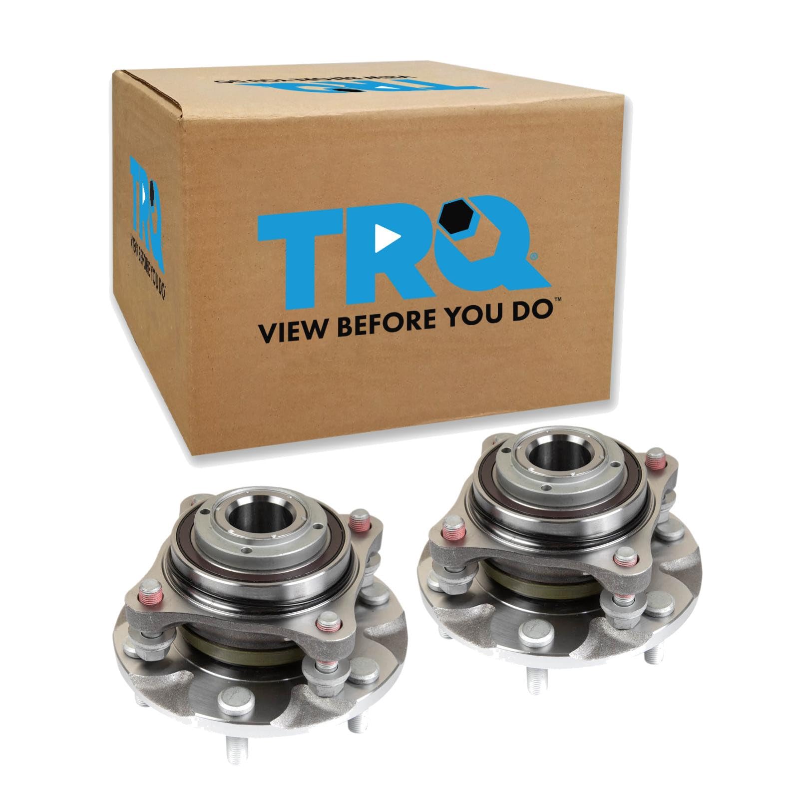 TRQ Front Wheel Bearing & Hub Assembly Driver & Passenger Side 2 Piece Set | For