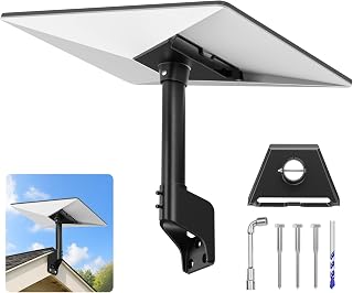 Standard 4/4X Mount for Starlink, 360° Adjustable Gen 3 Dish Wall Mount with Aluminum Adapter, Rust-Resistant Roof and Eave Mounting Kit for Outdoor Use