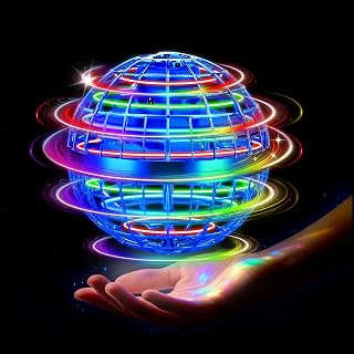NWLAEWR Flying Orb Ball Toy, 2026 Upgrade Hand Controlled Hover Ball | with LED Lights, 360° Rotating Boomerang Globe Cool Mini Drone, Ideal Birthday & Christmas Gift for Boys Girls - Blue