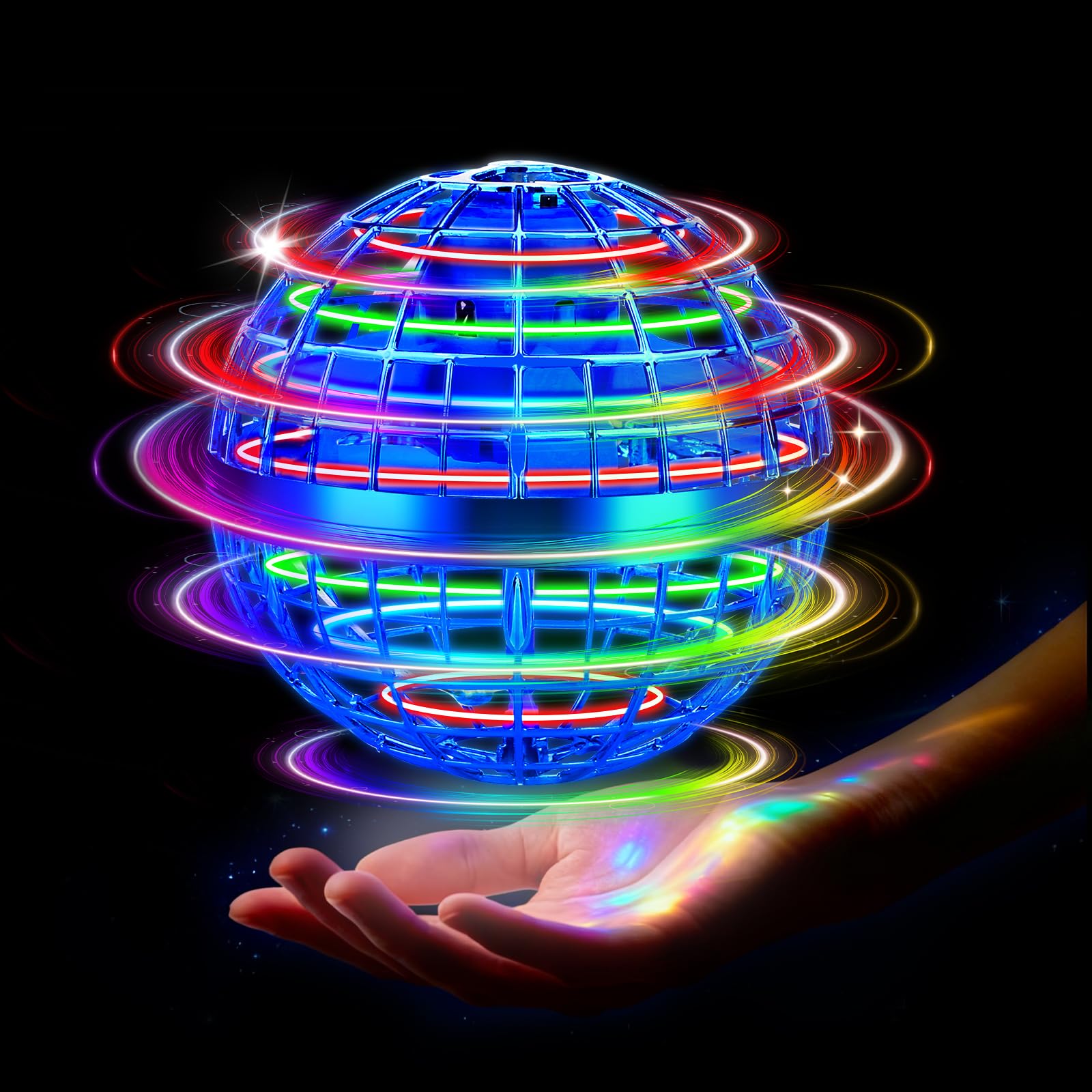 NWLAEWR Flying Orb Ball Toy, 2026 Upgrade Hand Controlled Hover Ball | with LED 