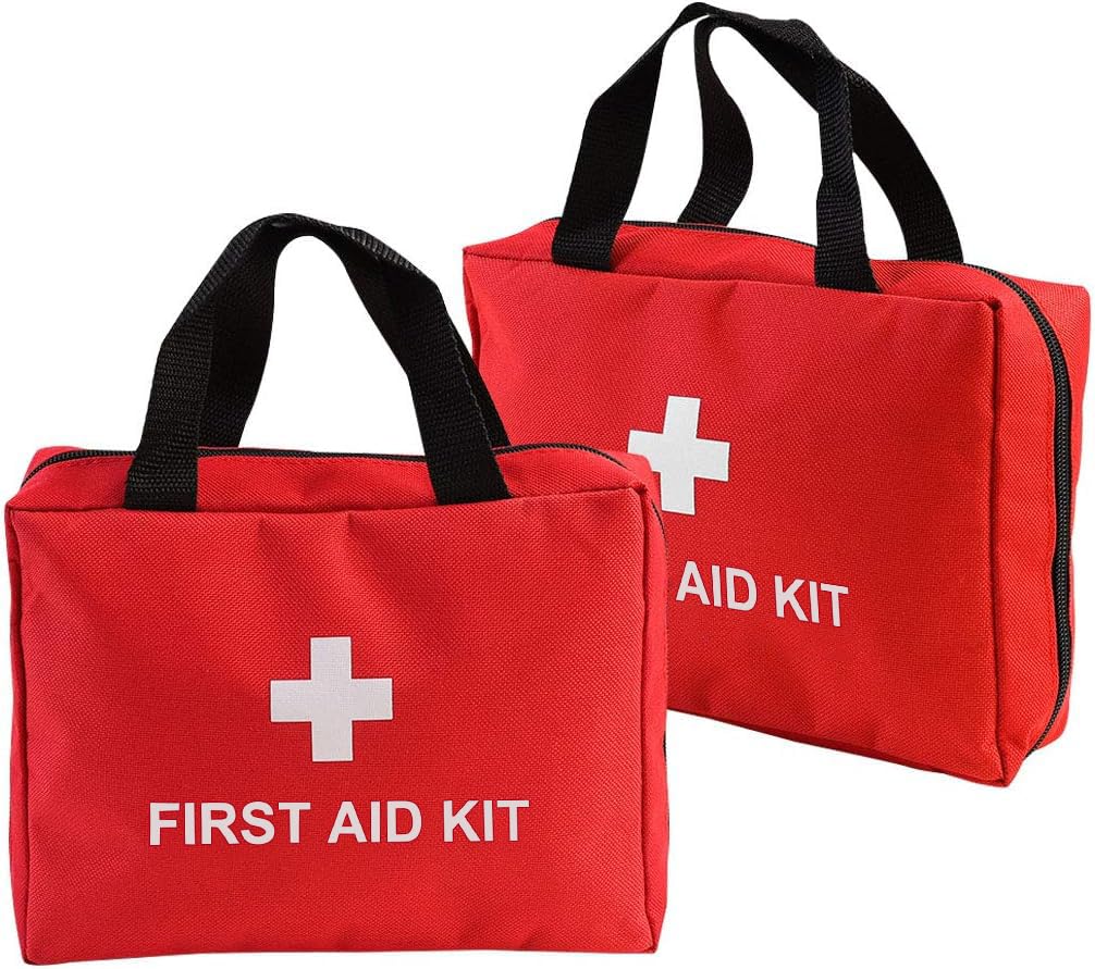 AOUTACC 2 Pack Nylon First Aid Empty Kit,Compact and Lightweight First Aid Bag f