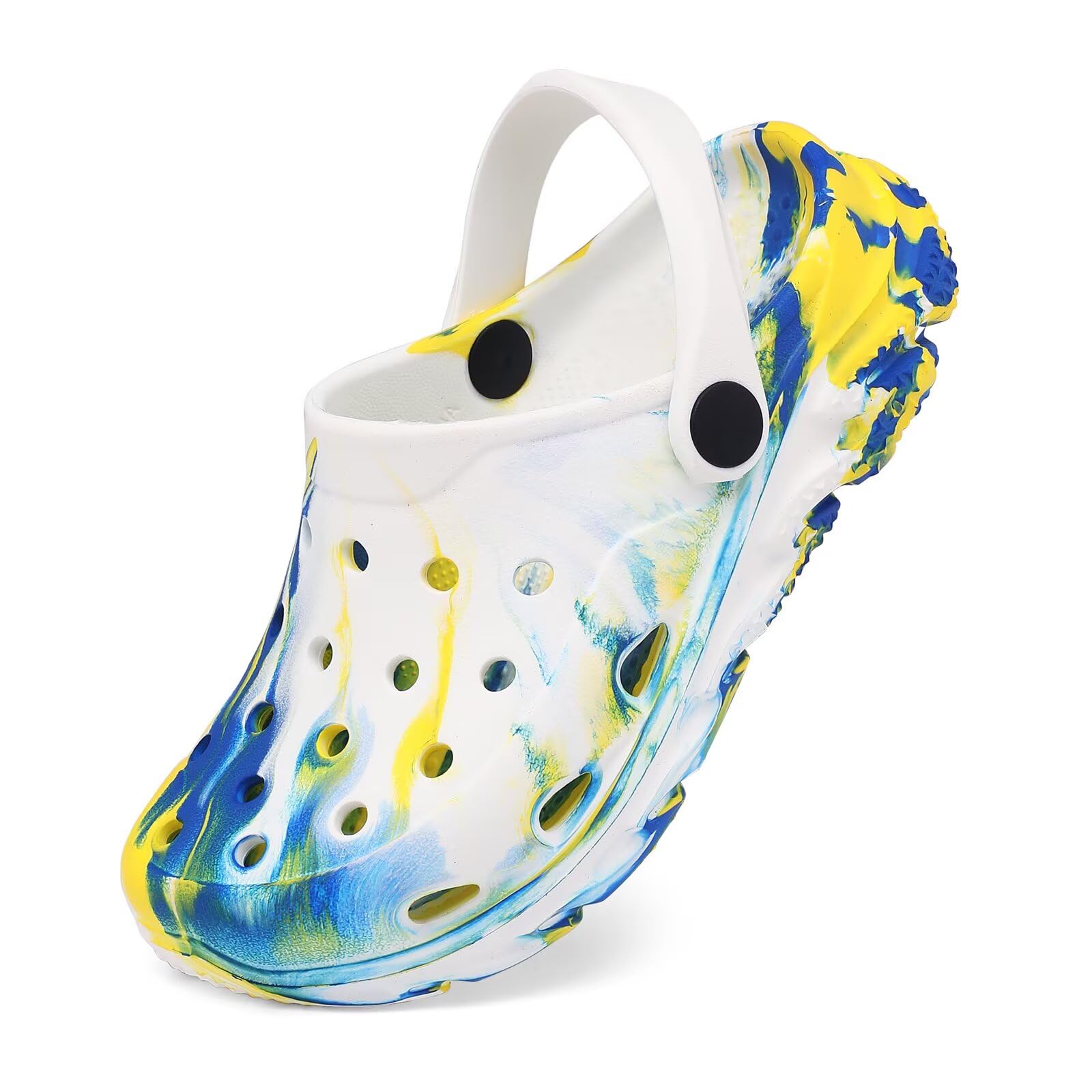 Toddler Kids Clogs Garden Shoes for Boys Girls Marbled Tie Dye Water Shoes Slip 