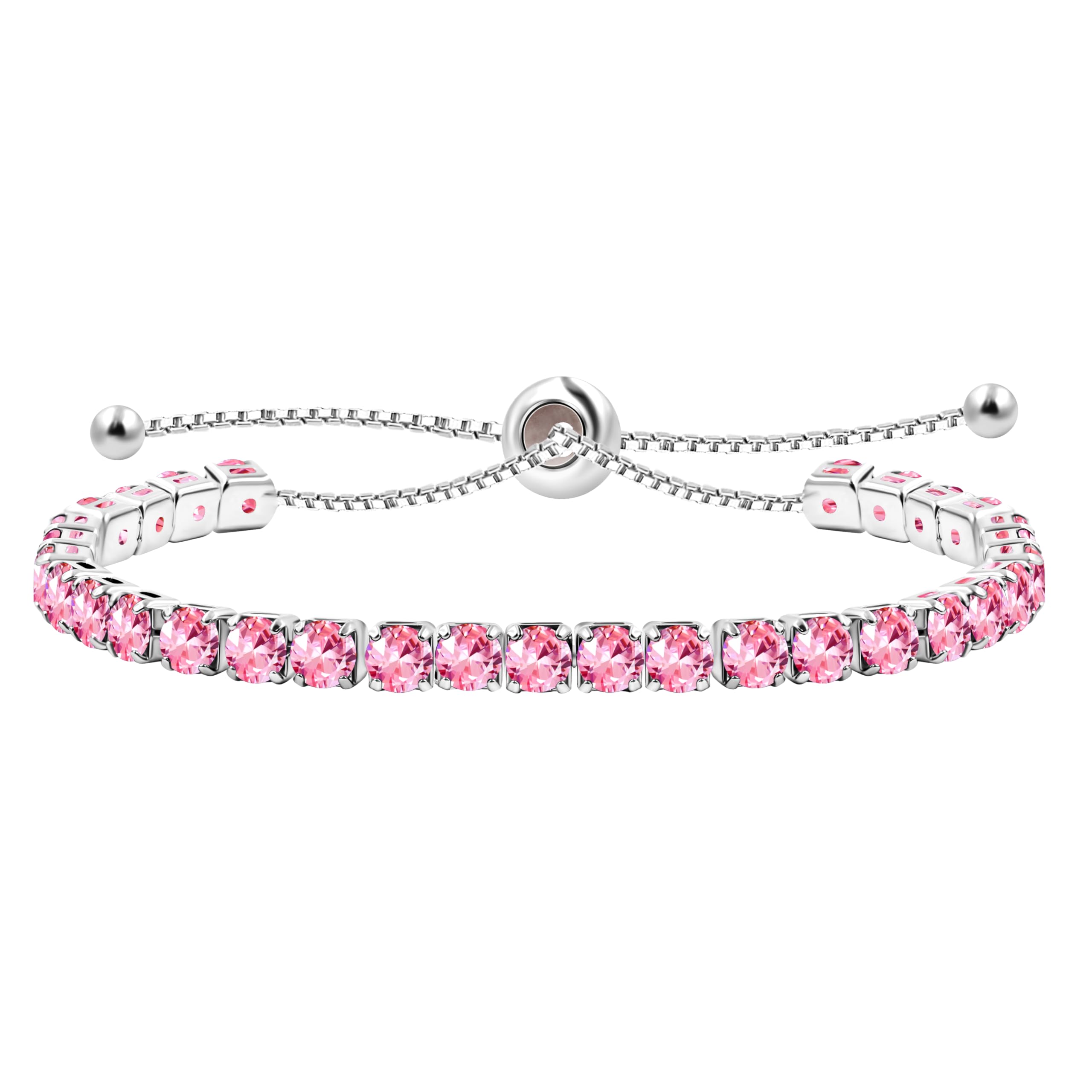 Uloveido Tennis Bracelet Adjustable Bolo Clasp for Girls Women Hypoallergenic Pu