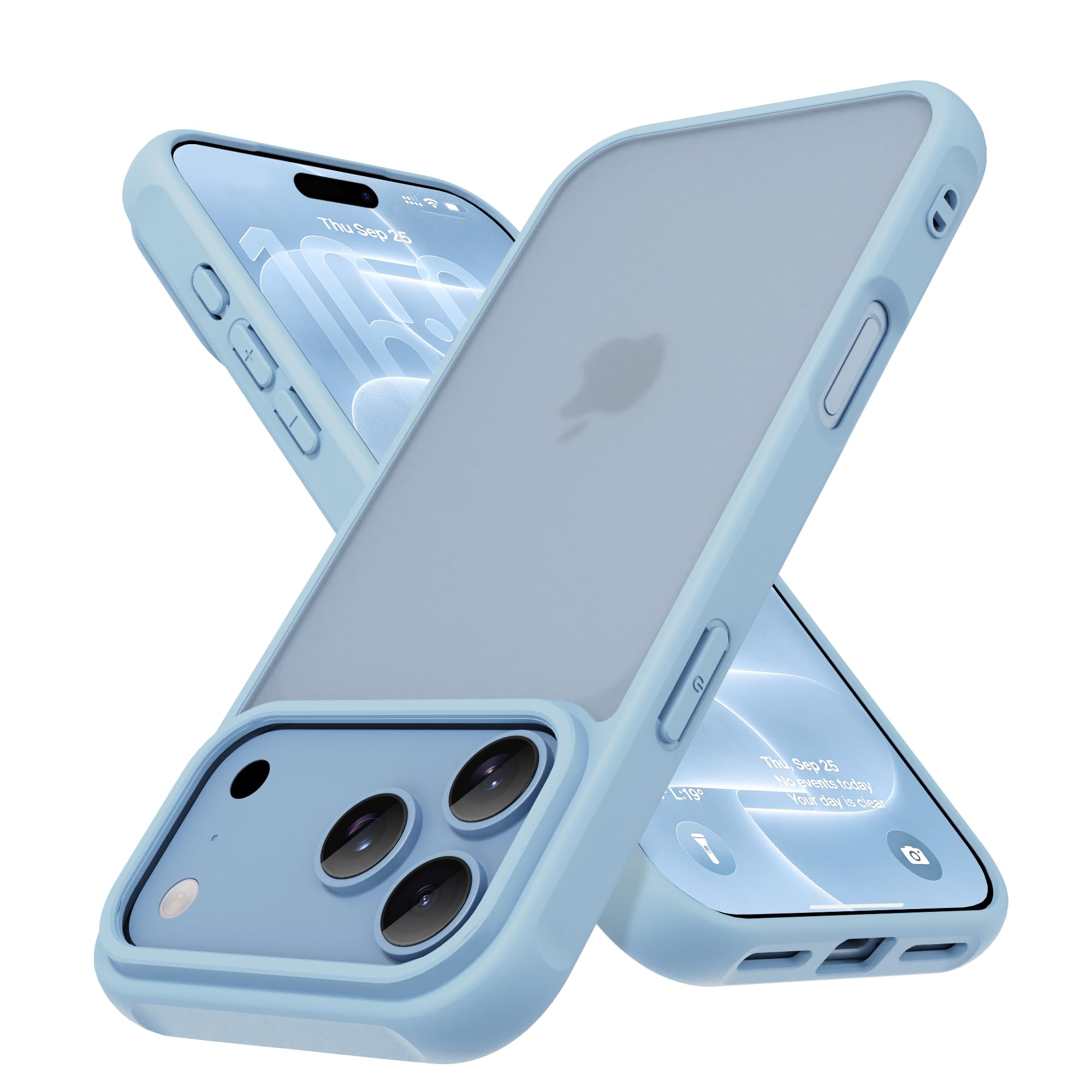 PinLiSheng Matte Case for iPhone 17 Pro Max Case,Shockproof Protective Hard Back