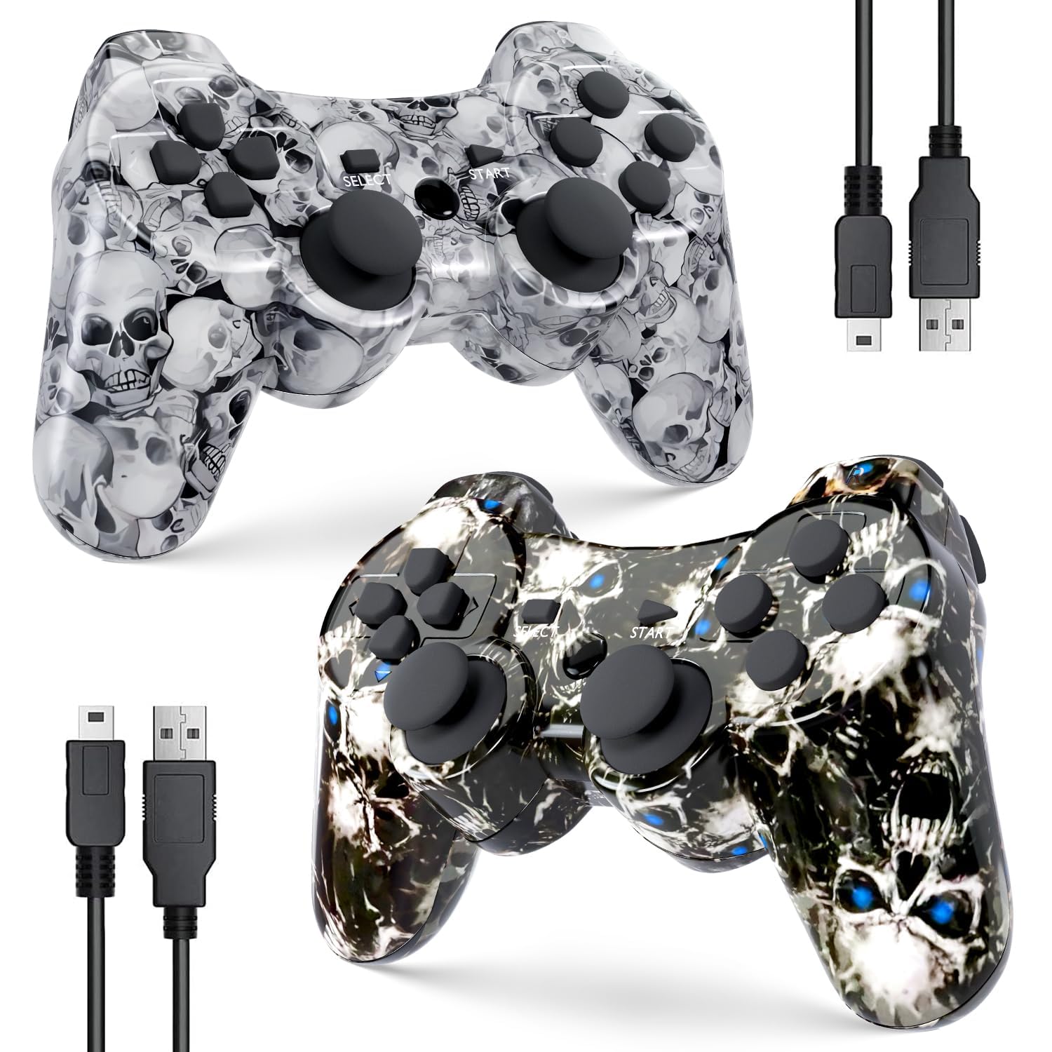 Controller for PS-3 Wireless, Gaming Remote Joystick for Play 3 with Charger Cab