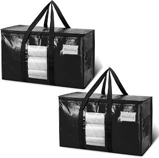 TAILI Extra Large Moving Bag 2 PCS, Heavy Duty Storage Bag, Black