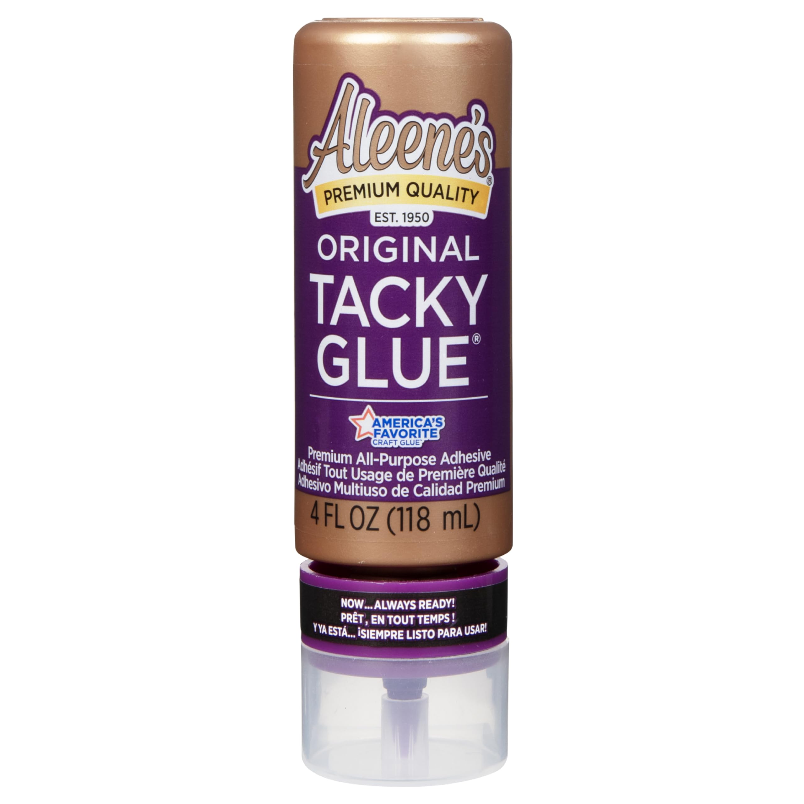 Aleene's Orignial Tacky Glue for Crafts in Always Ready Bottle, Nontoxic, Dries 