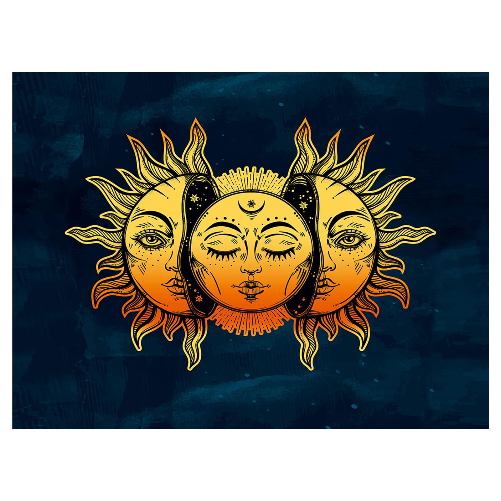 Sun Moon Abstract Tapestry Large Wall Hanging Bedroom Living Room Bohemian Decor