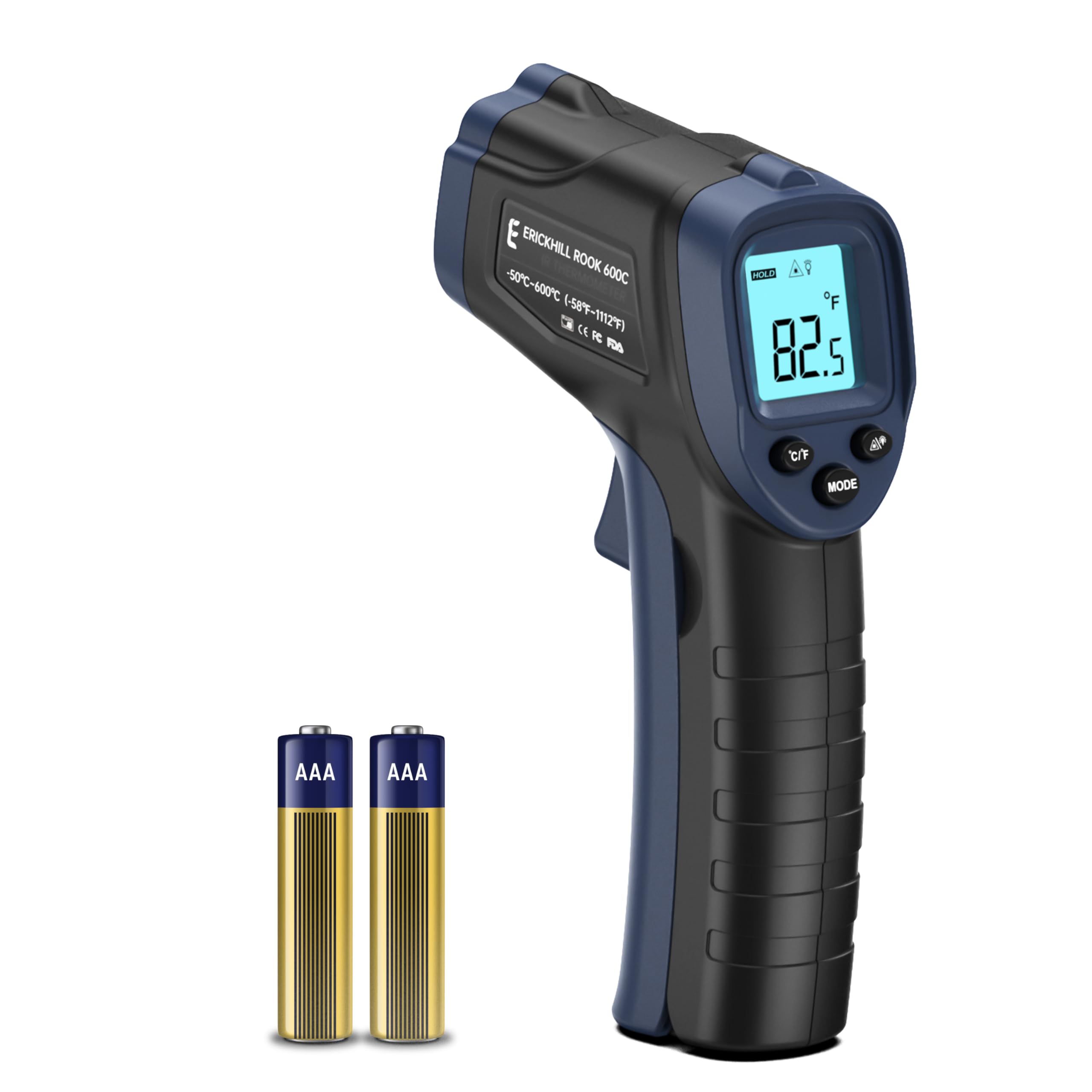 ERICKHILL Infrared Thermometer -50℃~600℃ Compact Size Non-Contact Laser Thermome