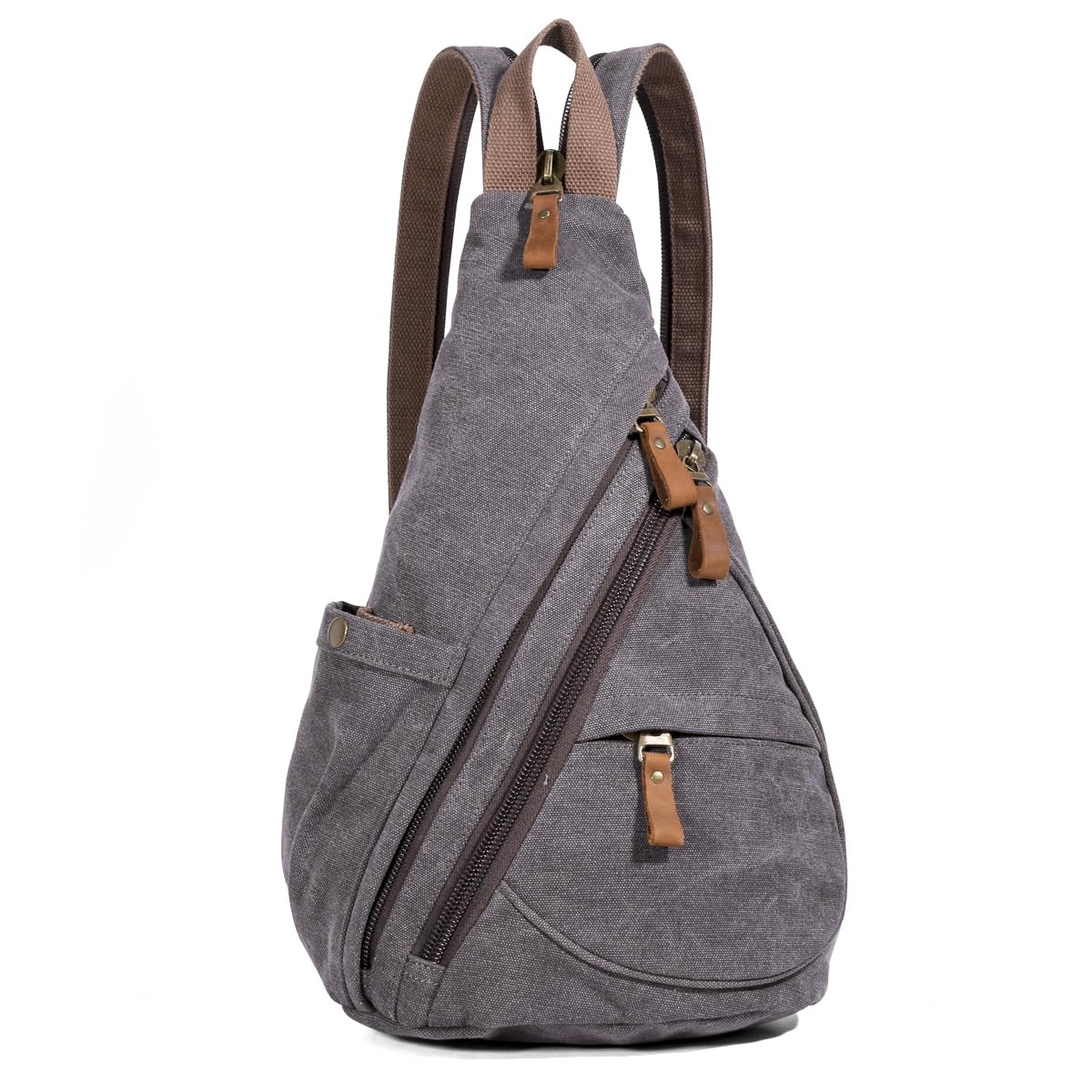 KL928 Canvas Sling Bag - Small Crossbody Backpack Shoulder Casual Daypack Rucksa