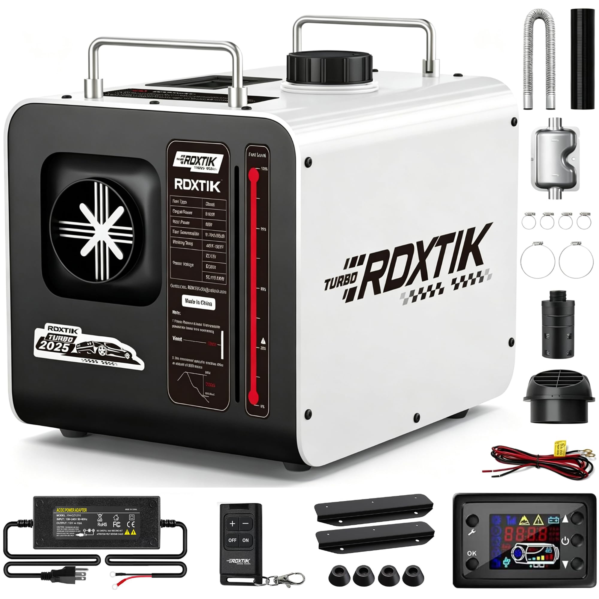RDXTIK 8L Diesel Heater, 8KW 12V/24V/110V/240V All in One Diesel Heater with LCD