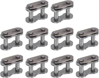 uxcell 10Pcs #50 Chain Master Connector Link Roller, 5/8" Pitch Carbon Steel, Standard Connecting Split Links for 10A Chain