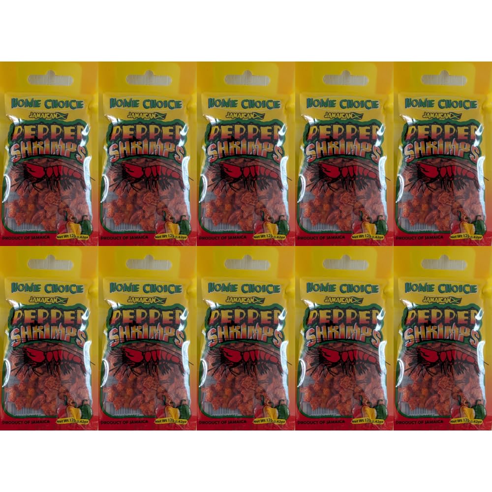 BNDLDEALZ Jamaican Peppered Shrimp 10 Pack Bundle (12g Each) – Featuring Home Ch