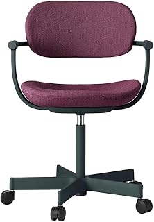 Itoki Vertebra 03 Official Store Model (vertebra03) [Customer Assembly (Easy Assembly) / 5-Legged Body: G1 / Dark Green Nylon Double-Wheel Casters [CD Upholstery: X7 / Plum Purple] / Designed by Fumie