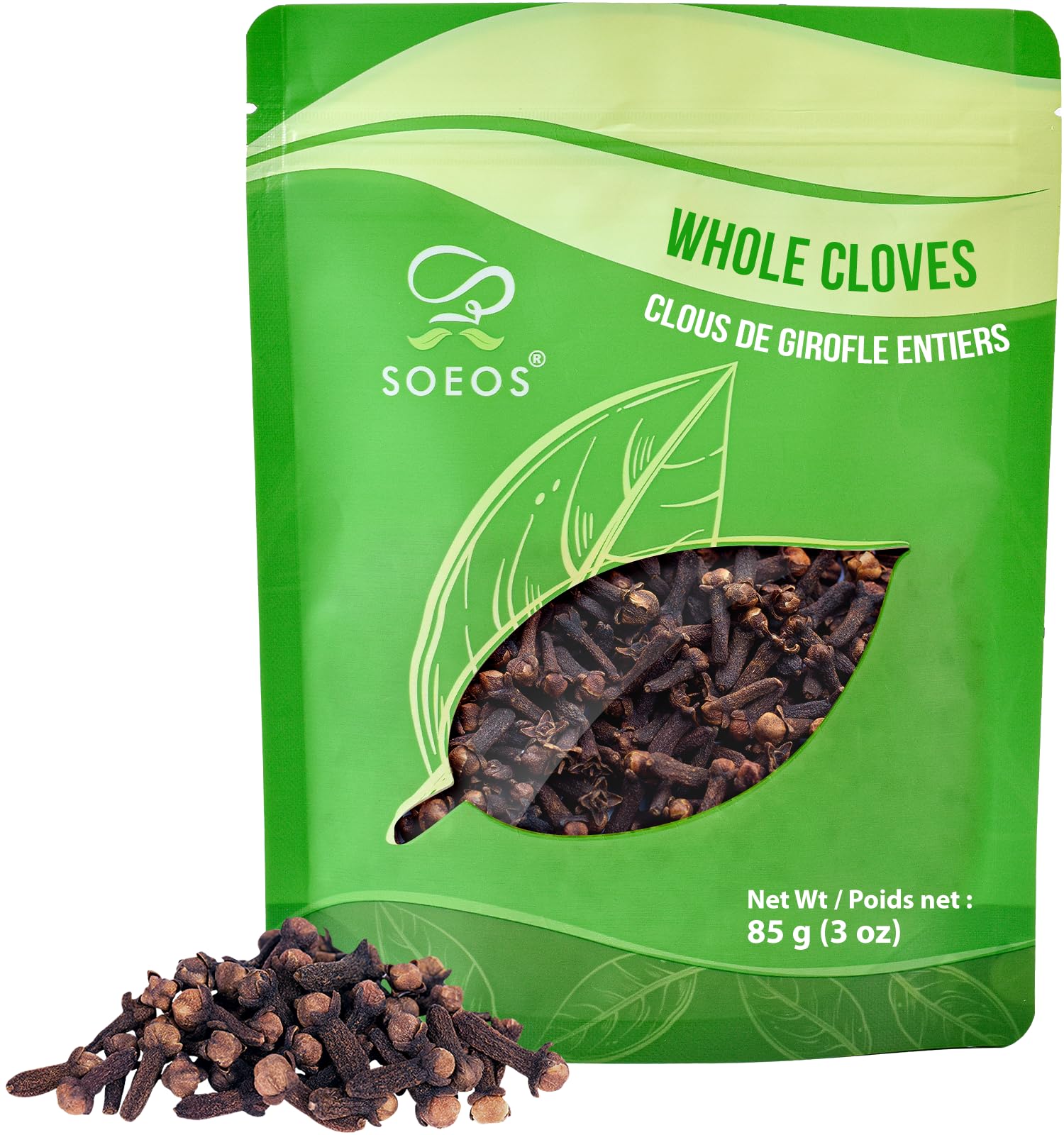 Soeos Whole Cloves, 3 oz (85g), Premium Quality Whole Cloves for Cooking, Baking