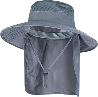 ZOORON Sun Hats for Men Women Fishing Hat Summer UV Protection Safari Hat with Neck Flap