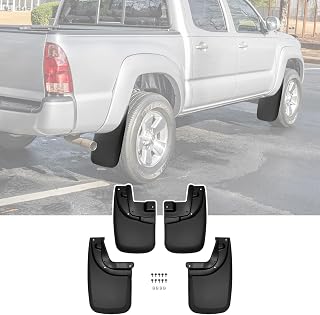 JTYZSM Mud Flaps for 2005-2015 Toyota Tacoma with OEM Fender Flares, No Drill Splash Guards Front &amp; Rear Truck Mud Guards with Hardware Accessories Mudflaps Set(4pcs)