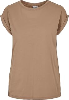 Urban Classics Ladies Extended Shoulder Tee Women's T-Shirt, Softtaupe, M