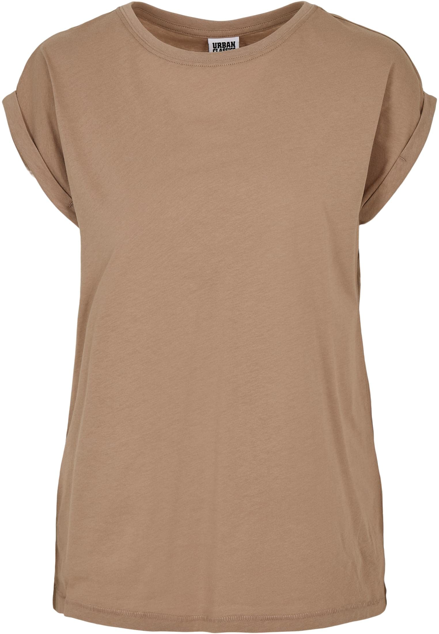 Urban Classics Ladies Extended Shoulder Tee Women's T-Shirt, Softtaupe, M