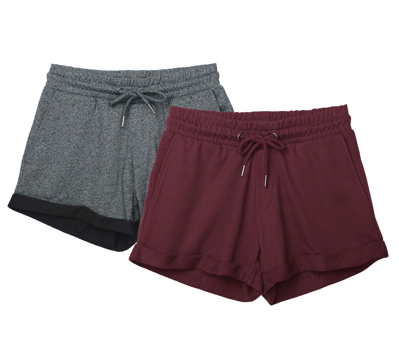 icyzone Women's Summer Sports Shorts with Pockets for Leisure Jogging Gym Yoga P