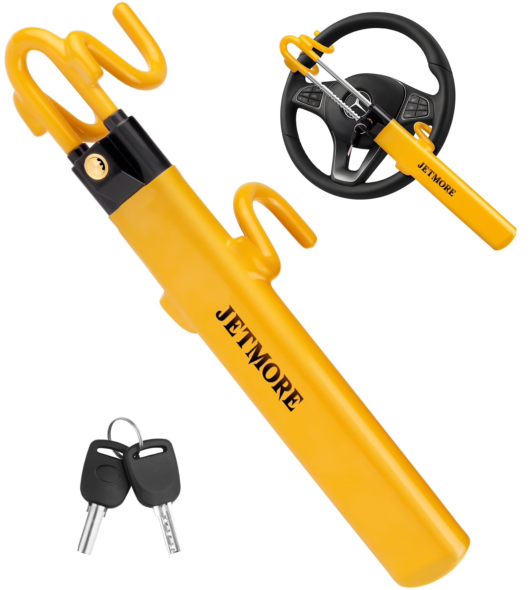 JETMORE Steering Wheel Lock with Keys Adjustable Wheel Locks for Anti Theft | Do