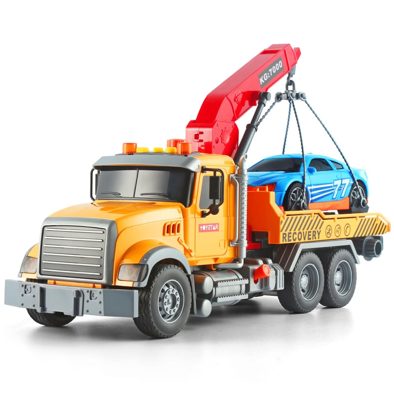 Dwi Dowellin Kids Toys for 3 4 5 6 7 Years Old Boys, 15" Large Tow Truck Toy,Fri