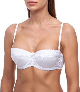 frugue Women's Strapless Bandeau Push Up Bra