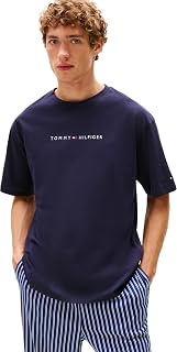Tommy Hilfiger Herren T-Shirt Kurzarm Logo mit Rundhalsausschnitt