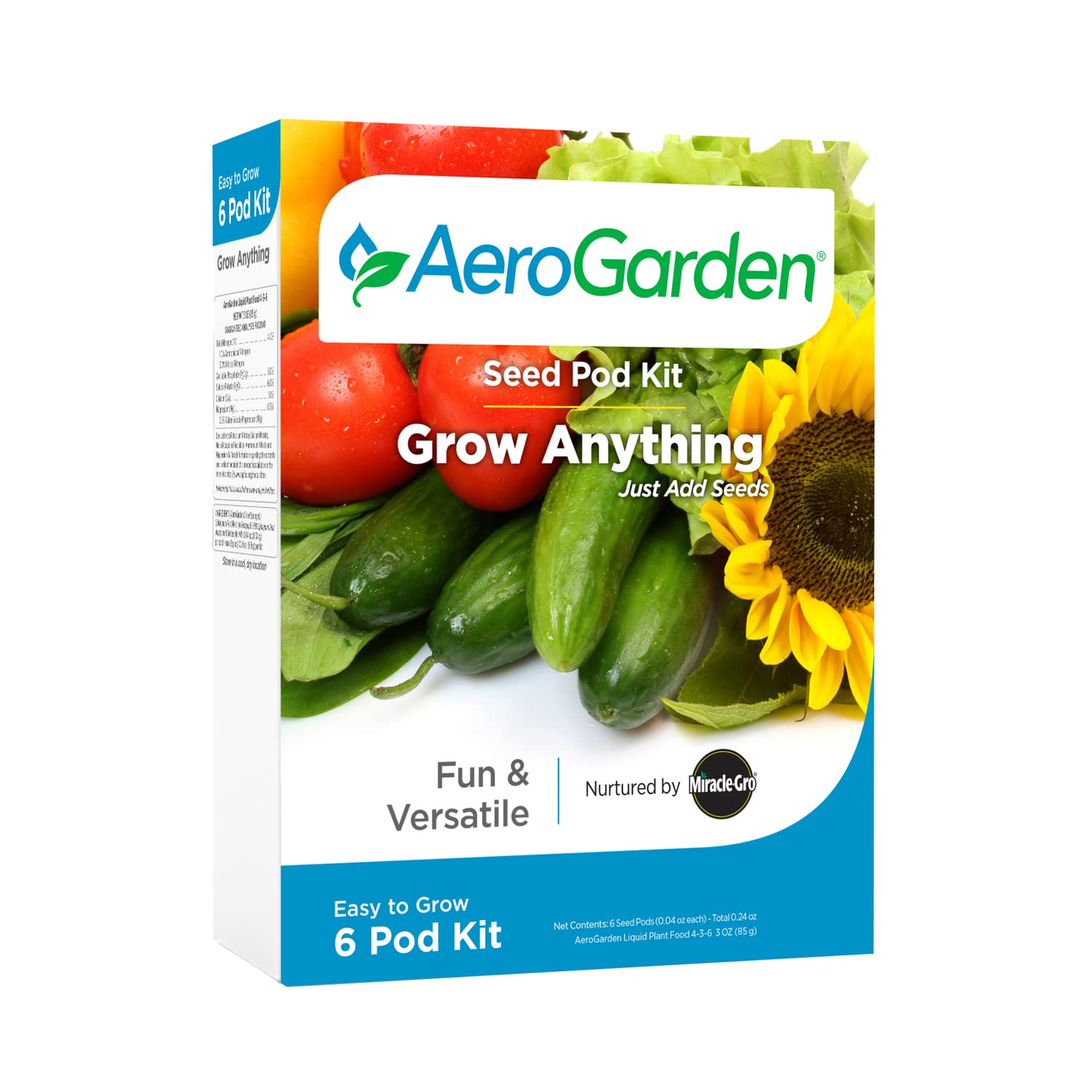 AeroGarden Grow Anything Seed Pod Kit, 6-Pod | For Growing Your Own Seeds in Aer