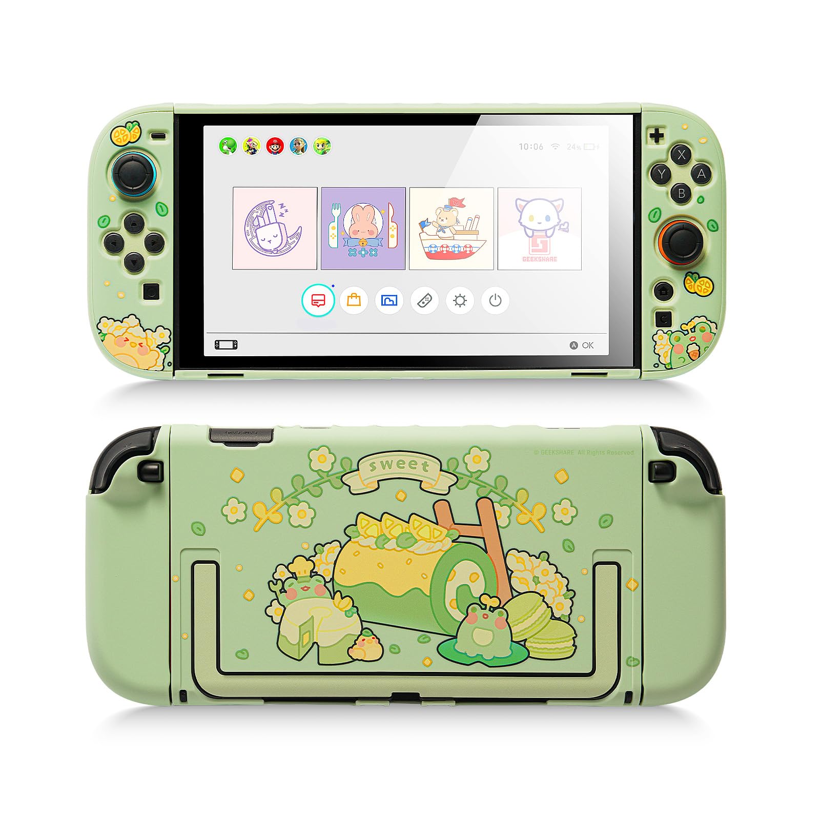 GeekShare Protective Case Compatible with Switch 2, Hard PC Slim Dockable Shell 