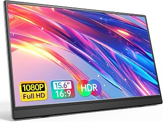 Anyuse 15.6" FHD IPS USB-C HDMI Portable Monitor | 1080P 60Hz FHD, IPS, Ultra-Slim ,USB-C/HDMI, Second External Monitor, for PC/Mac/Phone/PS/Xbox/Switch