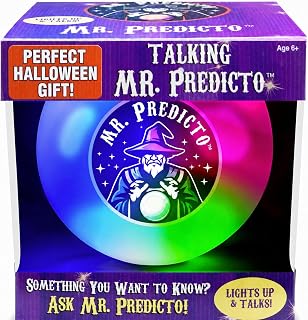 Talking Mr. Predicto Crystal Ball Fortune Teller, Lights Up as He Answers | Motion-Activated, Ask a Yes or No Question & Give Him a Wave to Hear 1 of 30 Predictions, Halloween Gifts for Kids & Teens