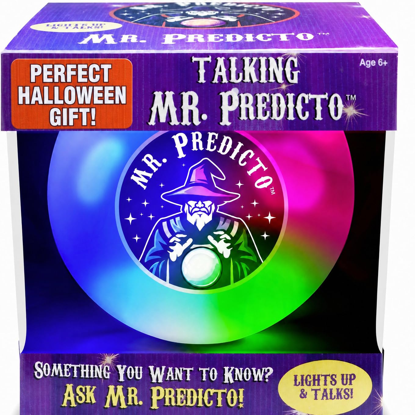 Talking Mr. Predicto Crystal Ball Fortune Teller, Lights Up as He Answers | Moti