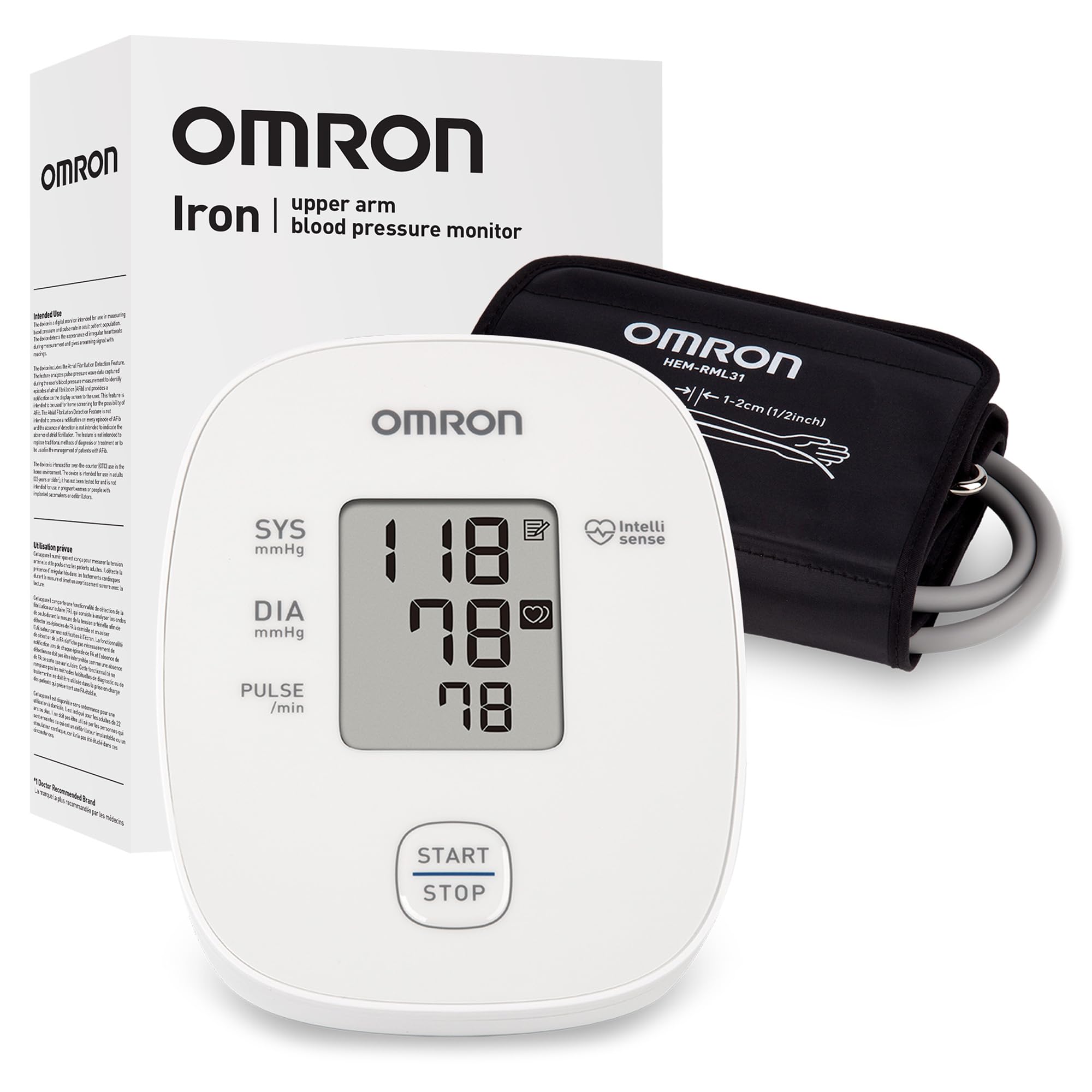 OMRON Iron Blood Pressure Monitor & Upper Arm Blood Pressure Cuff | For Home Use