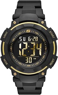 Skechers Men's Ruhland Digital Chronograph Watch, Color: Black/Blue (Model: SR1117)