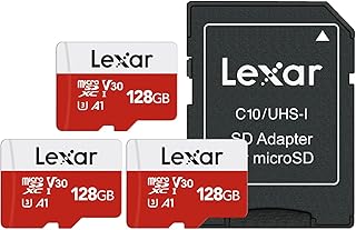 Lexar E-Series 128GB 3 PK Micro SD Card MicroSDXC UHS-I Flash Memory Card